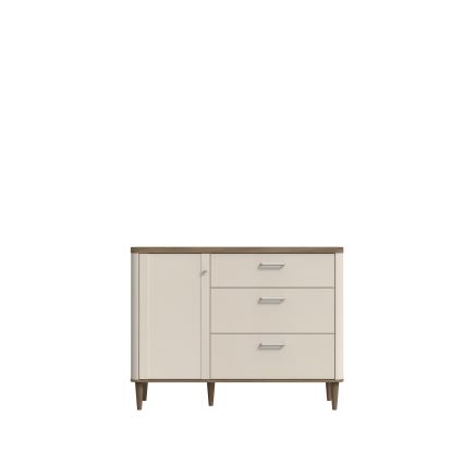 Komoda se zásuvkami VIRO 120x92x41 cm hnědá/béžová