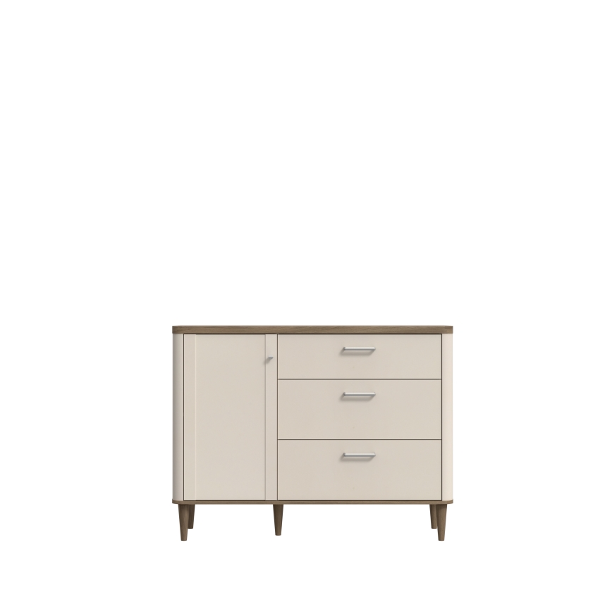 Komoda se zásuvkami VIRO 120x92x41 cm hnědá/béžová