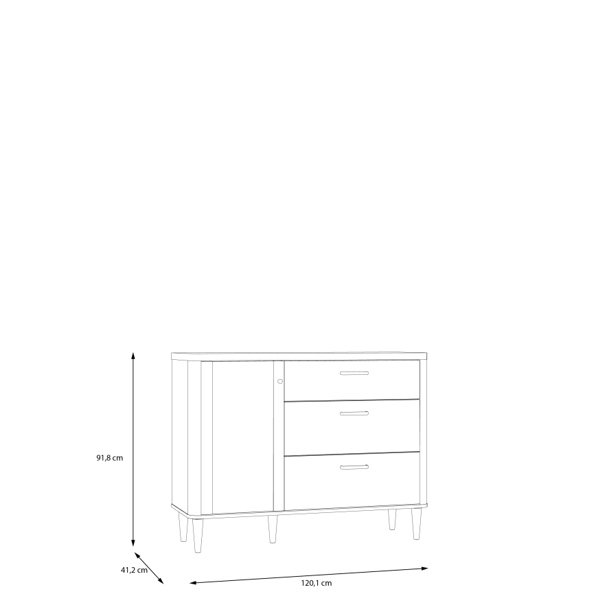 Komoda se zásuvkami VIRO hnědá/béžová