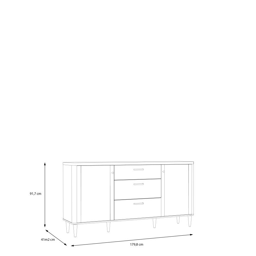 Komoda se zásuvkami VIRO hnědá/béžová