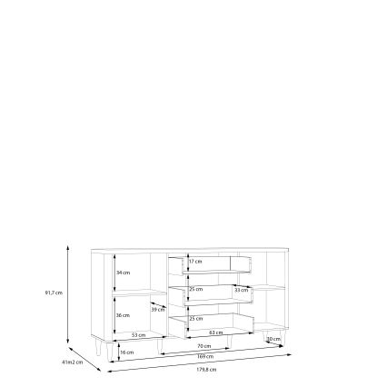 Komoda se zásuvkami VIRO hnědá/béžová