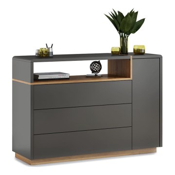 Komoda se zásuvkou FRED 135x94x45 cm antracit/dub artisan