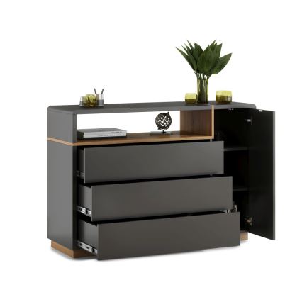 Komoda se zásuvkou FRED 135x94x45 cm antracit/dub artisan