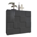 Komoda SERIAN 121x111x43 cm antracit