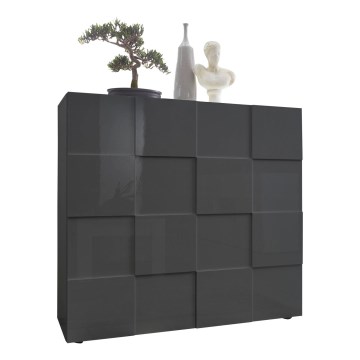 Komoda SERIAN 121x111x43 cm antracit