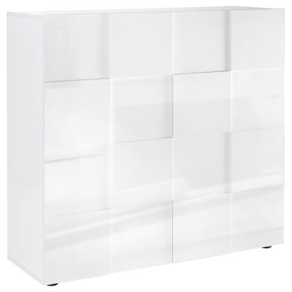 Komoda SERIAN 121x111x43 cm bílá