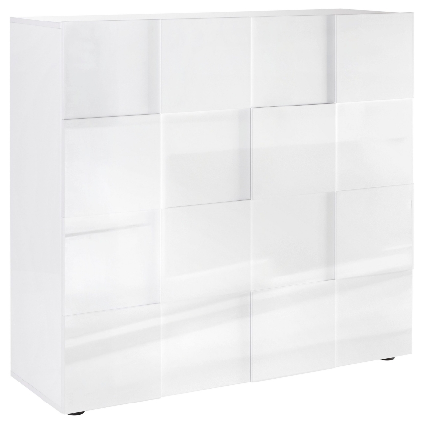 Komoda SERIAN 121x111x43 cm bílá