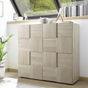 Komoda SERIAN 121x111x43 cm dub sonoma