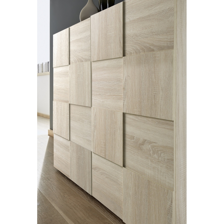 Komoda SERIAN 121x111x43 cm dub sonoma