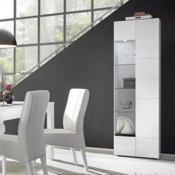 Komoda SERIAN 60x187x43 cm bílá