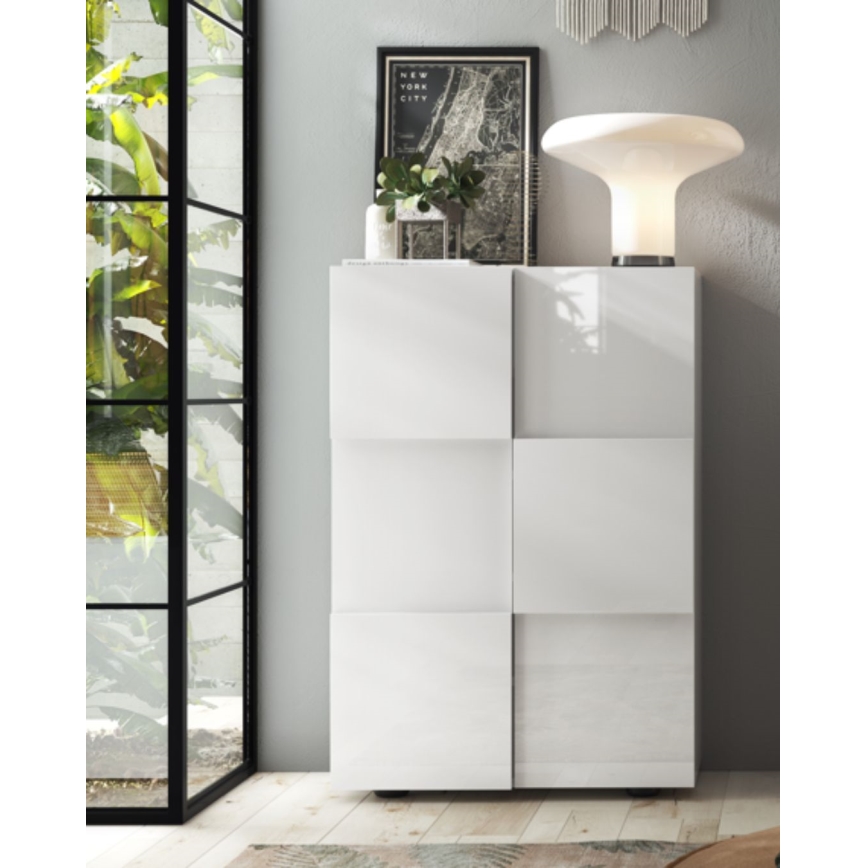 Komoda SERIAN 78x116x34 cm bílá