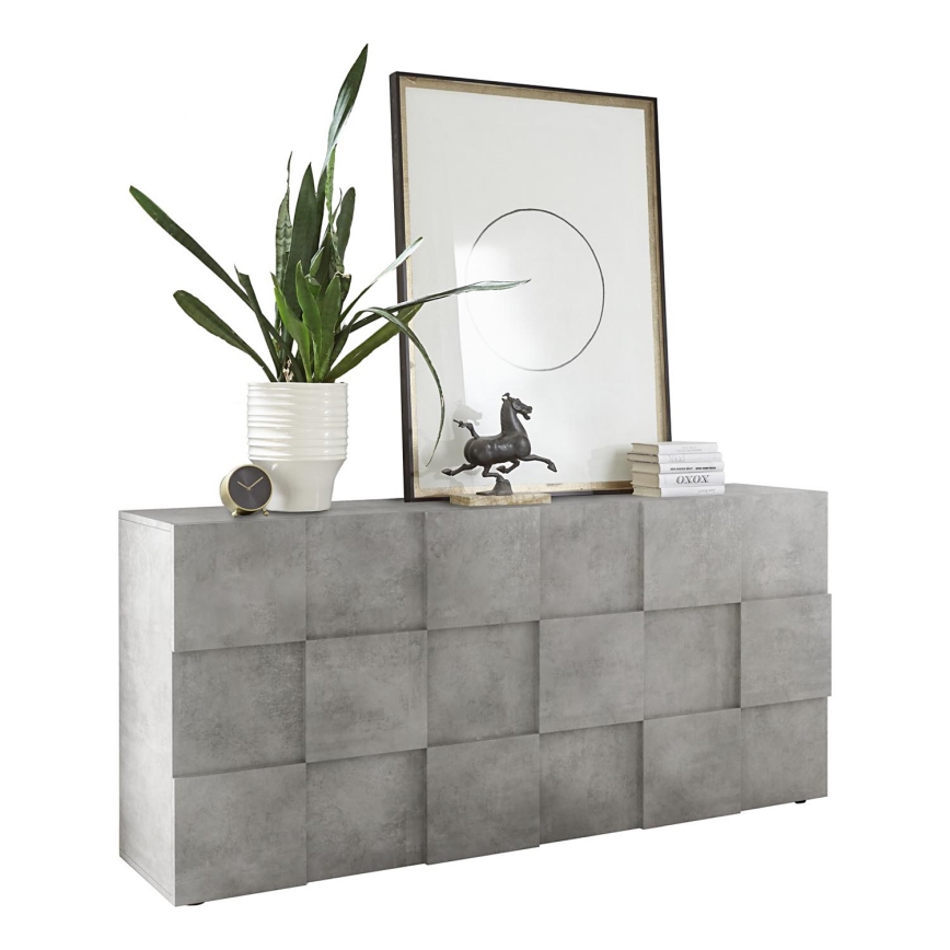 Komoda SERIAN šedá beton