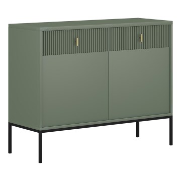 Komoda SUE 104x83x39 cm zelená/černá