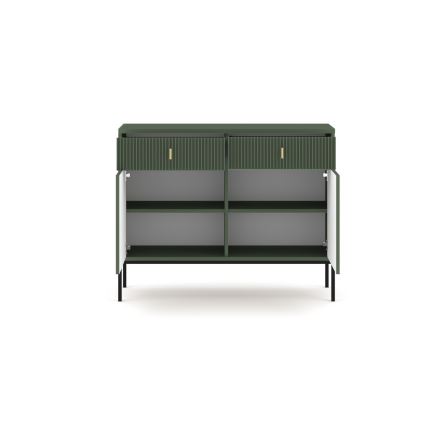 Komoda SUE 104x83x39 cm zelená/černá