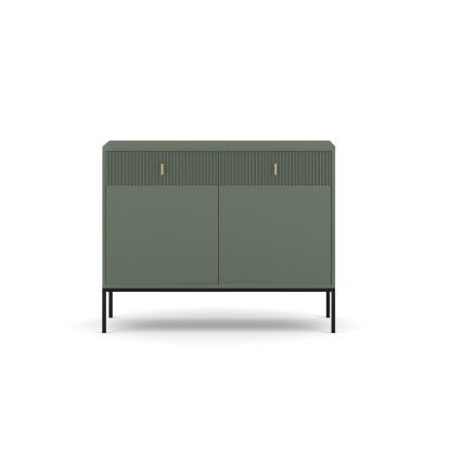 Komoda SUE 104x83x39 cm zelená/černá