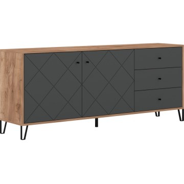 Komoda SULA dub craft/černá