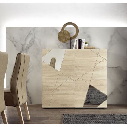 Komoda TAVRI 121x111x42 cm dub sonoma