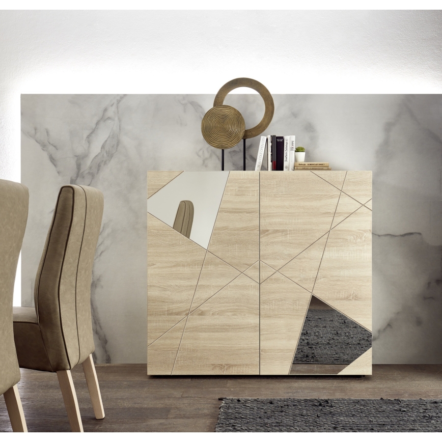 Komoda TAVRI 121x111x42 cm dub sonoma