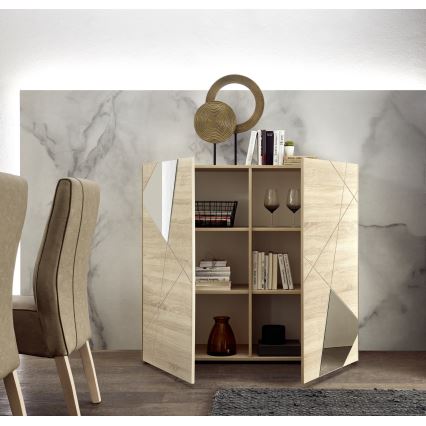 Komoda TAVRI 121x111x42 cm dub sonoma
