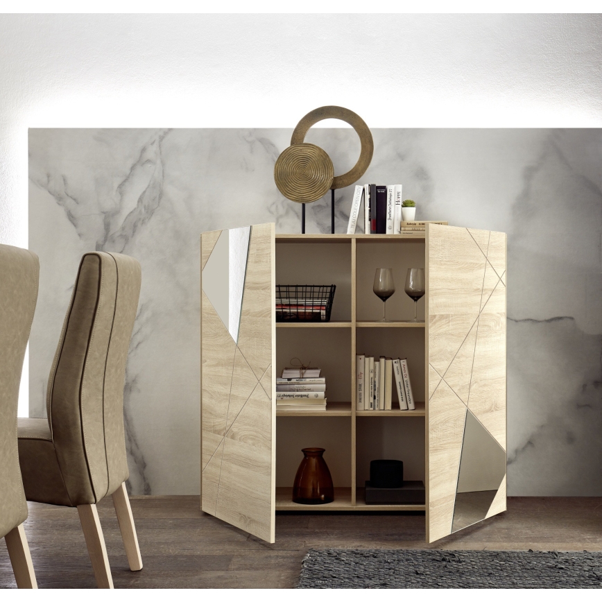 Komoda TAVRI 121x111x42 cm dub sonoma