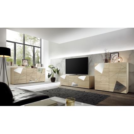 Komoda TAVRI 121x111x42 cm dub sonoma