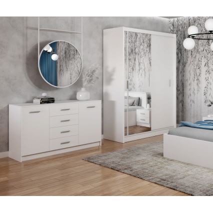 Komoda TAYLER 140x86x47 cm bílá