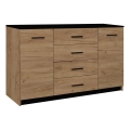 Komoda TAYLER 140x86x47 cm dub craft/černá