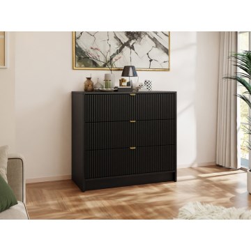 Komoda TIRENO 80x75x40 cm černá