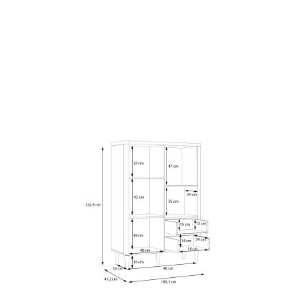 Komoda VIRO hnědá/béžová