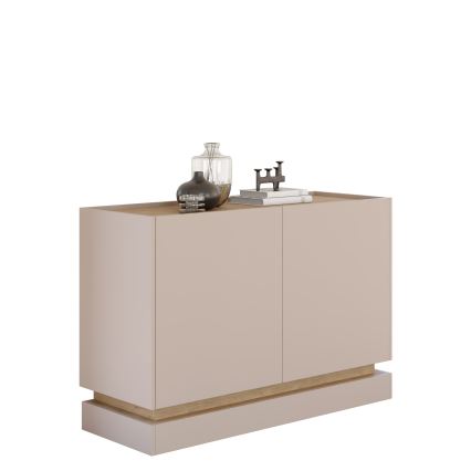 Komoda ZARPANT 120x75 cm béžová/dub cremona