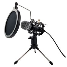 Kondenzátorový mikrofon s POP filtrem JACK 3,5 mm