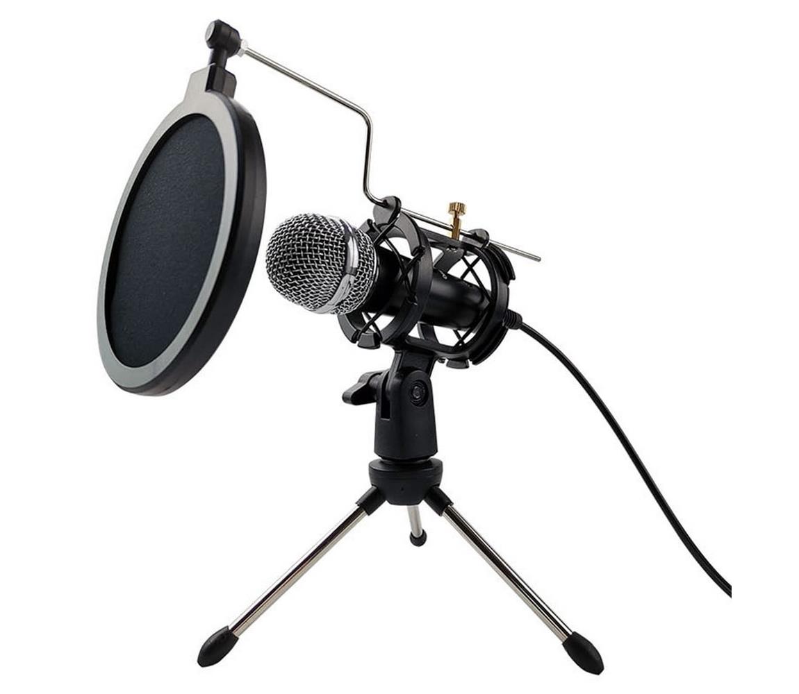 Platinet Kondenzátorový mikrofon s POP filtrem JACK 3,5 mm PL0448