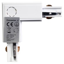 Konektor pro svítidla v lištovém systému 3-fázový TRACK bílá typ L