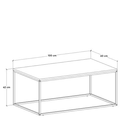 Konferenční stolek 42x100 cm černá