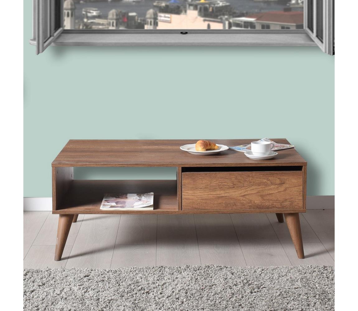 Adore Furniture Konferenční stolek 42x110 cm hnědá 