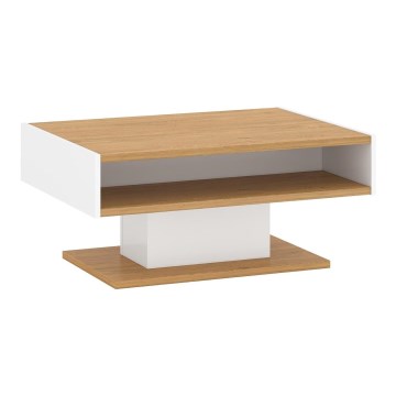 Konferenční stolek ANTHO 41x89 cm hnědá/bílá