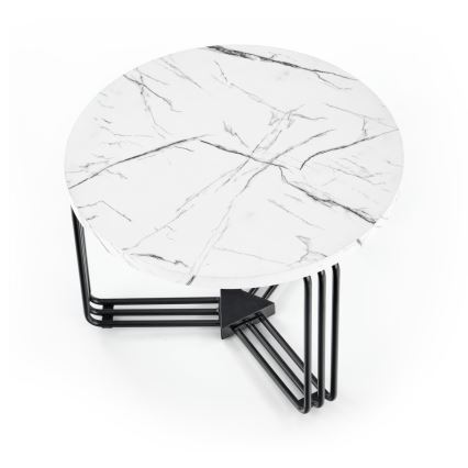 Konferenční stolek ANTICA 55 cm černá/mramor