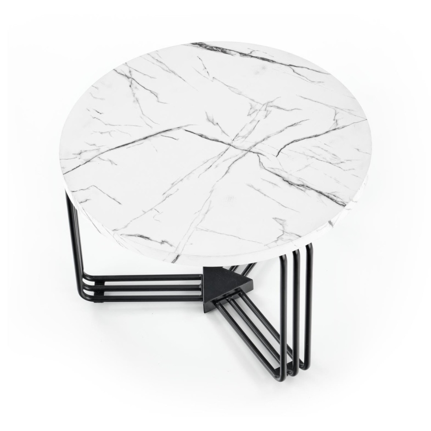 Konferenční stolek ANTICA 55 cm černá/mramor