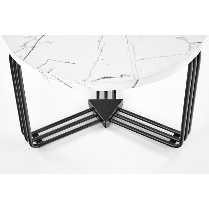 Konferenční stolek ANTICA 55 cm černá/mramor