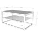 Konferenční stolek ASUDE 43x95 cm černá/bílá