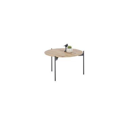 Konferenční stolek AURA pr. 55 cm dub/antracit