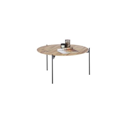 Konferenční stolek AURA pr. 74 cm dub/antracit