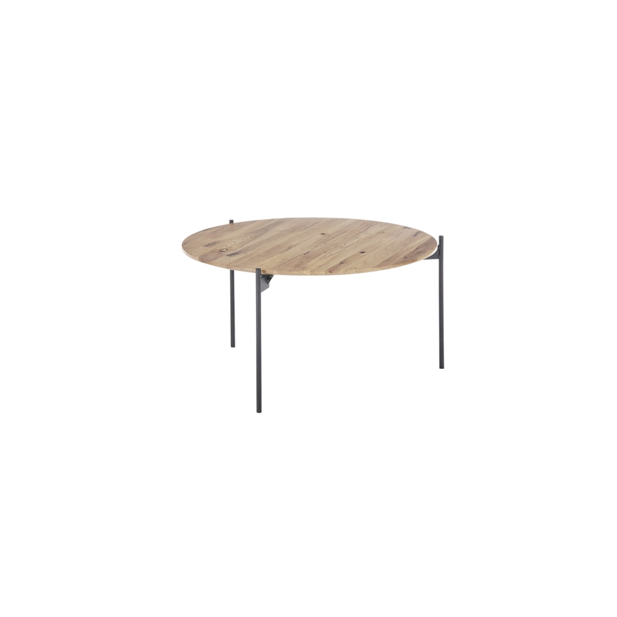 Konferenční stolek AURA pr. 74 cm dub/antracit