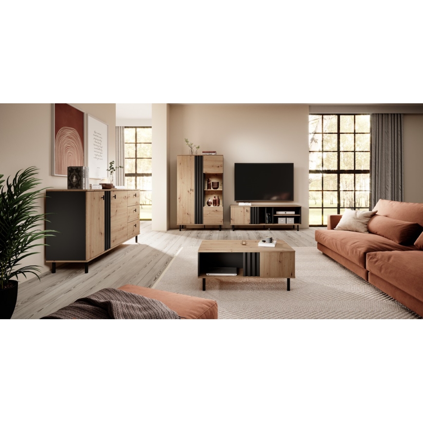 Konferenční stolek BADIA 100x60 cm dub/antracit