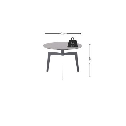 Konferenční stolek BALANCE pr. 60 cm šedá/antracit