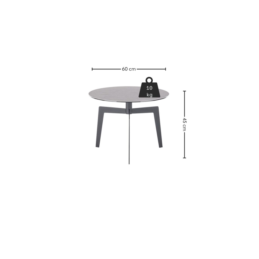Konferenční stolek BALANCE pr. 60 cm šedá/antracit
