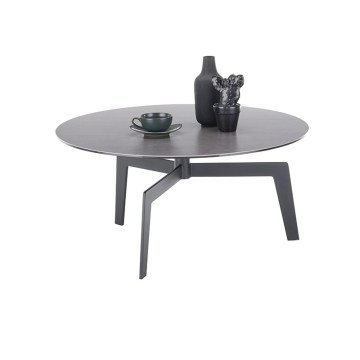 Konferenční stolek BALANCE pr. 80 cm šedá/antracit