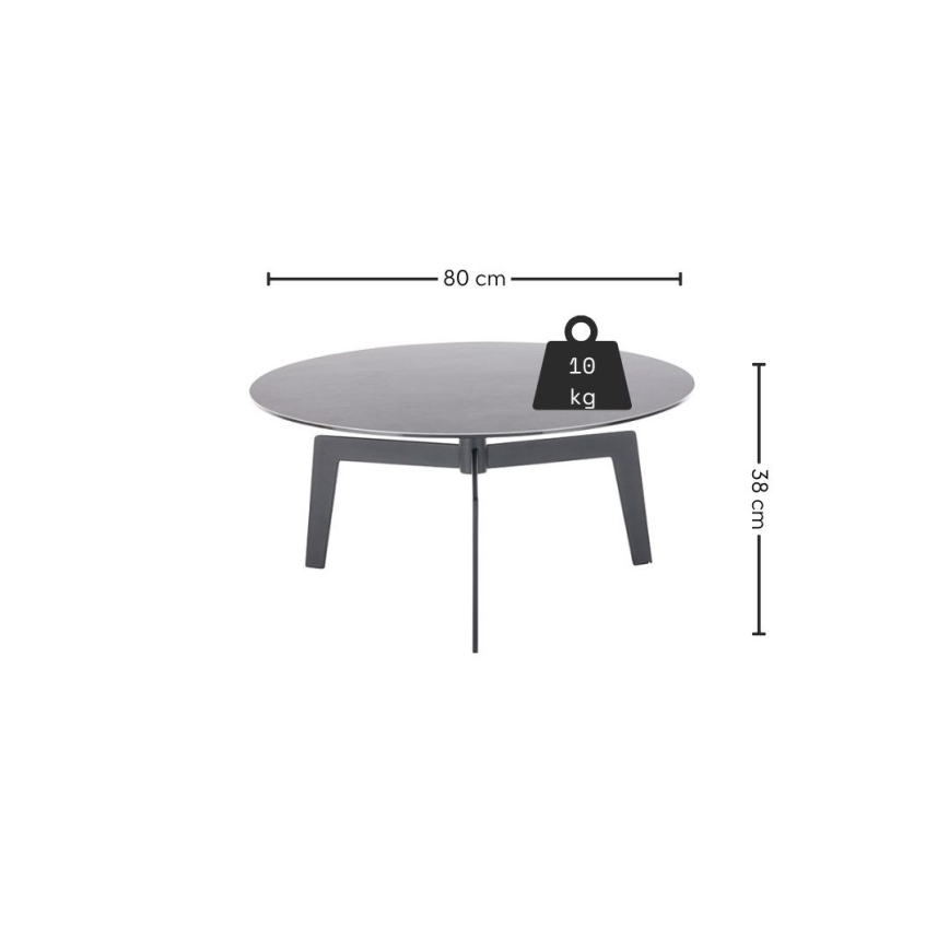 Konferenční stolek BALANCE pr. 80 cm šedá/antracit