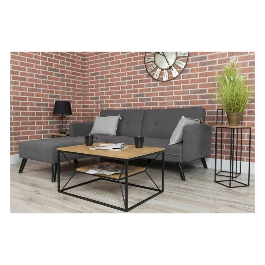 Konferenční stolek BASICLOFT 40x80 cm černá/hnědá