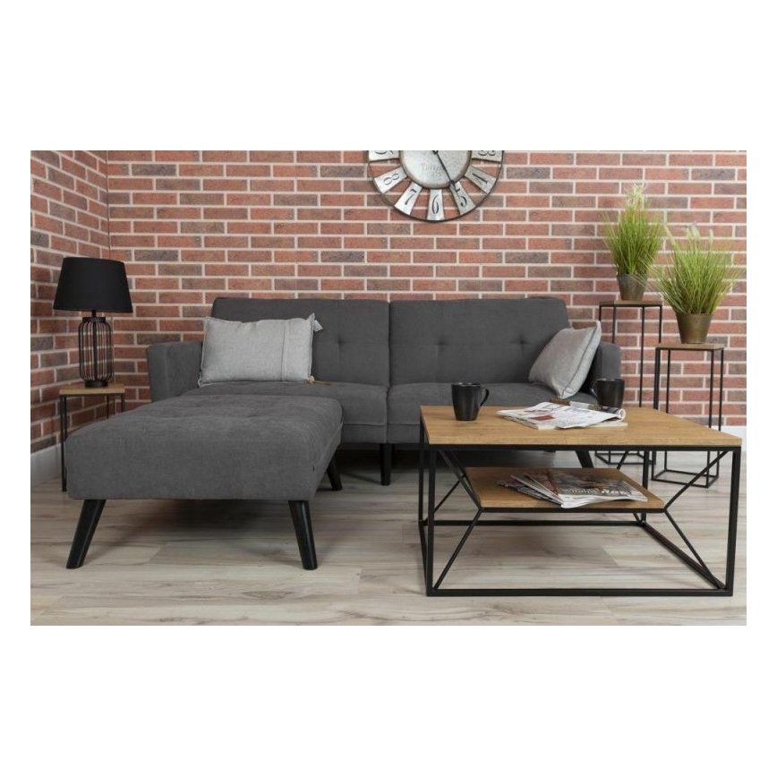 Konferenční stolek BASICLOFT 40x80 cm černá/hnědá